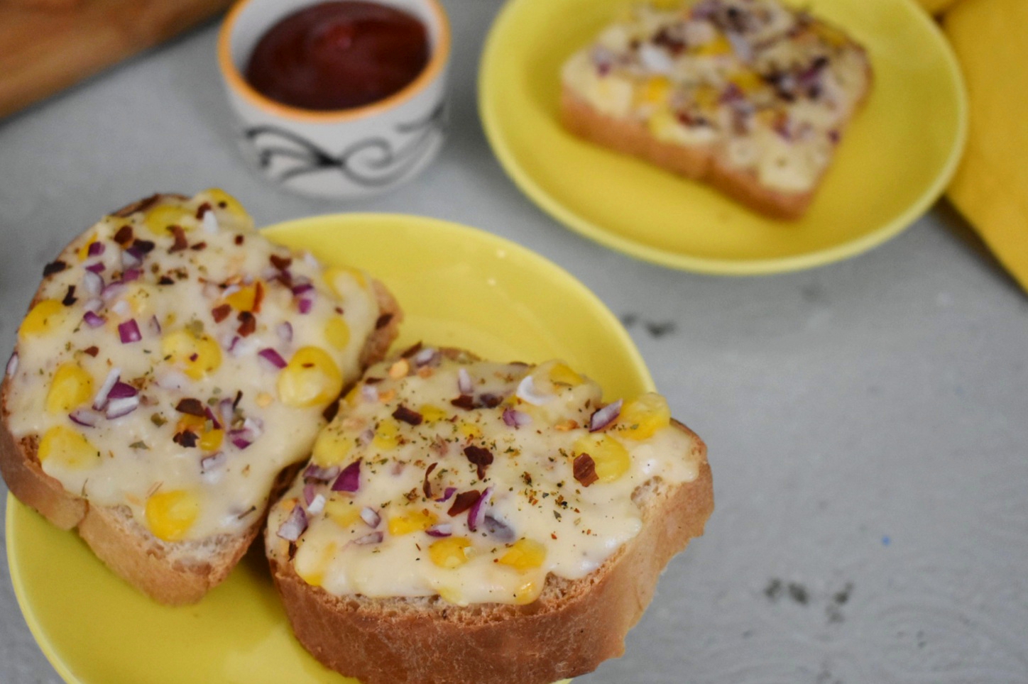Cheese Corn Toast: